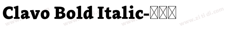 Clavo Bold Italic字体转换